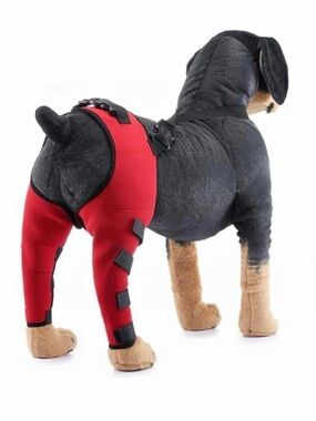 Red & Black Dog Leg Brace size small